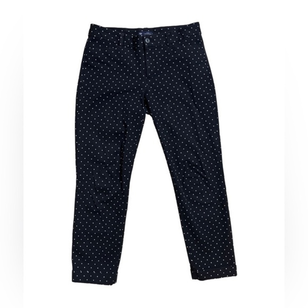 ⭐️ GAP Slim City polka dot black and white cropped pants- size 4R